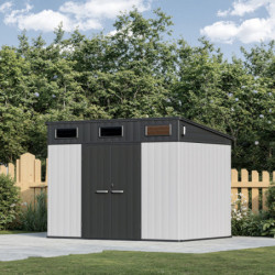 Abri de Jardin Résine 6m² Docker + Plancher - Jobu | Toit Monopente