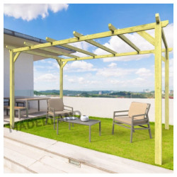 Pergola autoportante 510x300cm - traité autoclave - Tours - Maderland