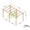 Pergola autoportante 510x300cm - traité autoclave - Tours - Maderland