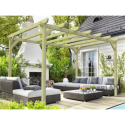 Pergola autoportante 420x300cm - traité autoclave - Paris - Maderland