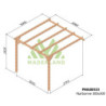 Pergola adossée 300x300cm - traité autoclave - Narbonne - Maderland
