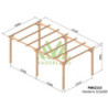 Carport autoportant 510x300cm - traité autoclave - Nanterre - Maderland