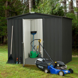 Abri de jardin en métal 3,2m² - panneaux 0,35mm - anthracite - Absco