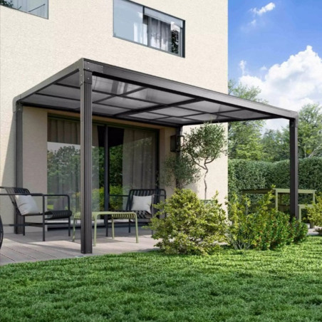 Pergola en alu et polycarbonate 392x305cm Lina - Cerland