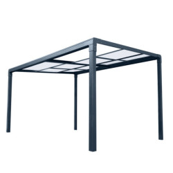 Pergola en alu et polycarbonate 392x305cm Lina - Cerland