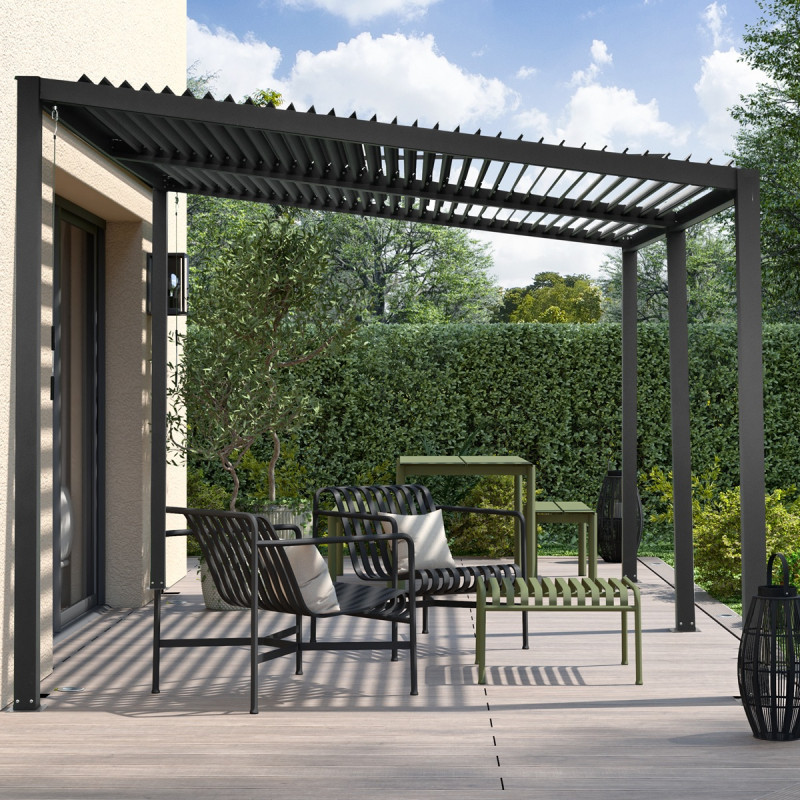 Pergola en alu et lames orientables 12m² Marco - Cerland