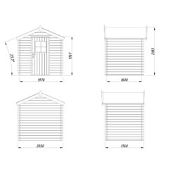 Abri de jardin Pablo 1 - en bois traité - madriers 19mm - WhiteWood