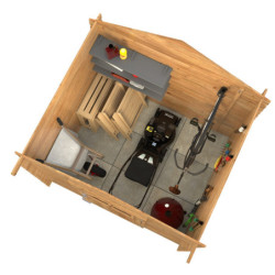 Abri de jardin Pablo 1 - en bois traité - madriers 19mm - WhiteWood