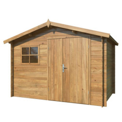 Abri de jardin Pablo 3 - en bois traité - madriers 19mm - WhiteWood