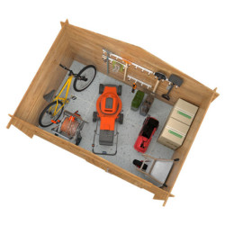 Abri de jardin Pablo 3 - en bois traité - madriers 19mm - WhiteWood