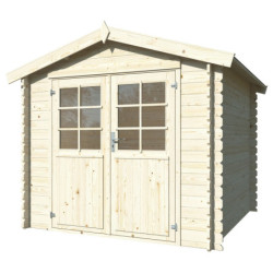 Abri de jardin Valence 1 - en bois brut - madriers 28mm - WhiteWood