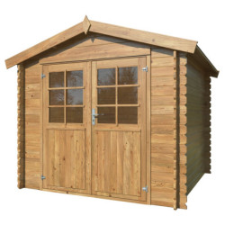 Abri de jardin Valence 1 - en bois traité - madriers 28mm - WhiteWood