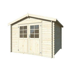 Abri de jardin Valence 2 - en bois brut - madriers 28mm - WhiteWood