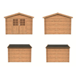 Abri de jardin Valence 2 - en bois traité - madriers 28mm - WhiteWood