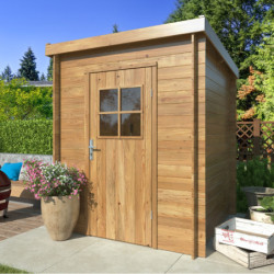 Abri de jardin Zoé 1 - en bois traité - madriers 19mm - WhiteWood