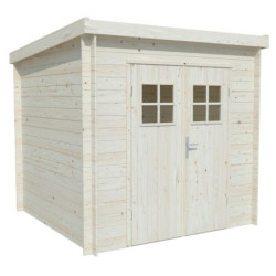 Abri de jardin Zoé 2 - en bois brut - madriers 19mm - WhiteWood