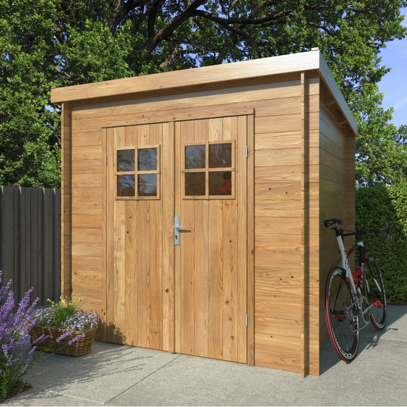 Abri de jardin Zoé 2 - en bois traité - madriers 19mm - WhiteWood