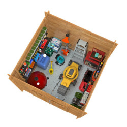 Abri de jardin Zoé 2 - en bois traité - madriers 19mm - WhiteWood