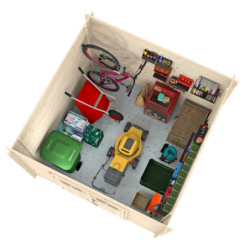 Abri de jardin Zoé 3 - en bois brut - madriers 19mm - WhiteWood