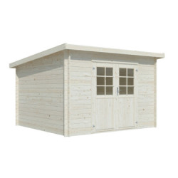 Abri de jardin Lola 1 - en bois brut - madriers 28mm - WhiteWood