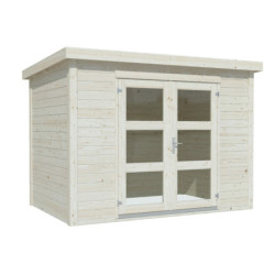 Abri de jardin Olivia 1 - en bois brut - madriers 19mm - WhiteWood