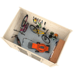 Abri de jardin Olivia 1 - en bois brut - madriers 19mm - WhiteWood