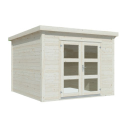 Abri de jardin Lya 1 - en bois brut - madriers 28mm - WhiteWood