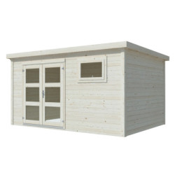 Abri de jardin Lya 2 - en bois brut - madriers 28mm - WhiteWood