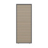 Panneau latéral anthracite et aspect bois Ombrea à ventelles mobiles 1m