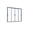 Panneaux coulissants en alu anthracite et verre trempé - L3m - Ombrea