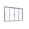 Panneaux coulissants en alu anthracite et verre trempé - L4m - Ombrea