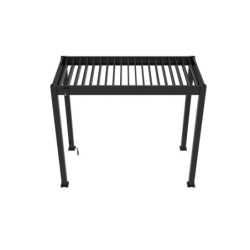 Pergola spéciale BBQ en alu gris avec lames orientable 3x1,5m Ombrea