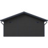 Abri premium bois composite double pente 19,22m² gris clair Woodlife Garden