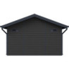 Abri premium bois composite double pente 15m² gris clair Woodlife Garden