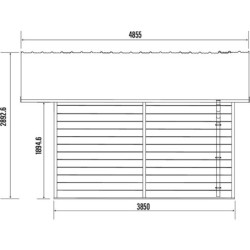 Abri premium bois composite double pente 15m² gris clair Woodlife Garden