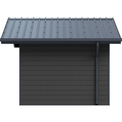 Abri jardin premium bois composite 10,7m² anthracite Woodlife Garden