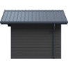Abri jardin premium bois composite 10,7m² anthracite Woodlife Garden