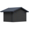 Abri jardin premium bois composite 10,7m² anthracite Woodlife Garden