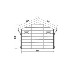 Abri jardin premium bois composite 10,7m² anthracite Woodlife Garden