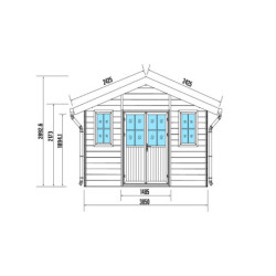 Abri jardin premium bois composite 10,7m² anthracite Woodlife Garden