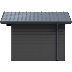 Abri premium composite double pente 7,78m² gris clair Woodlife Garden