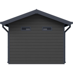 Abri premium composite double pente 7,78m² gris clair Woodlife Garden