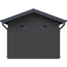 Abri premium composite double pente 7,78m² gris clair Woodlife Garden