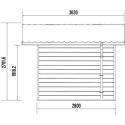 Abri premium composite double pente 7,78m² gris clair Woodlife Garden