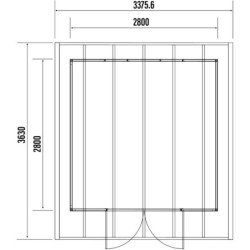 Abri premium composite double pente 7,78m² gris clair Woodlife Garden