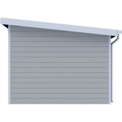 Abri de Jardin 16,8m² + Terrasse Monopente Bois Composite - Woodlife