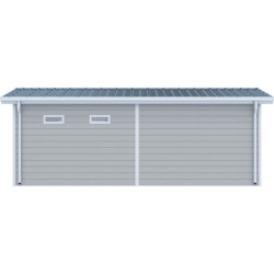 Abri de Jardin 16,8m² + Terrasse Monopente Bois Composite - Woodlife