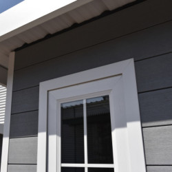 Abri de Jardin 16,8m² + Terrasse Monopente Bois Composite - Woodlife