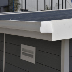 Abri de Jardin 16,8m² + Terrasse Monopente Bois Composite - Woodlife