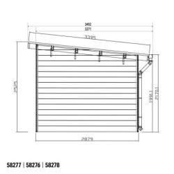 Abri de Jardin 16,8m² + Terrasse Monopente Bois Composite - Woodlife